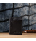 Чоловічий гаманець для карток із натуральної шкіри ST Leather 23091 Чорний картинка, зображення, фото