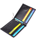 Мужской кошелек с металлическим зажимом из натуральной кожи ST Leather 23092 Черный фото, картинка, изображение
