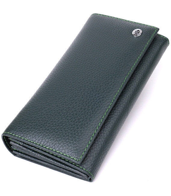 Модный кошелек для женщин из натуральной кожи ST Leather 23099 Зеленый фото, картинка, изображение