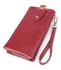 Шкіряний жіночий гаманець-клатч із відділенням під телефон ST Leather 23102 Бордовий картинка, зображення, фото