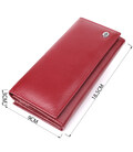 Элегантный кошелек для женщин с монетницей из натуральной кожи ST Leather 23107 Бордовый фото, картинка, изображение