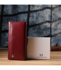 Елегантний гаманець для жінок з монетницею із натуральної шкіри ST Leather 23107 Бордовий картинка, зображення, фото