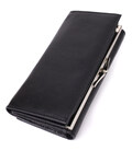 Функциональный женский кошелек на магнитах из натуральной кожи ST Leather 23112 Черный фото, картинка, изображение