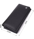 Функциональный женский кошелек на магнитах из натуральной кожи ST Leather 23112 Черный фото, картинка, изображение