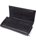 Функциональный женский кошелек на магнитах из натуральной кожи ST Leather 23112 Черный фото, картинка, изображение