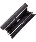 Функциональный женский кошелек на магнитах из натуральной кожи ST Leather 23112 Черный фото, картинка, изображение