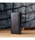 Функциональный женский кошелек на магнитах из натуральной кожи ST Leather 23112 Черный фото, картинка, изображение