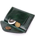 Отменный кошелек в три сложения из натуральной гладкой кожи GRANDE PELLE 22944 Зеленый фото, картинка, изображение