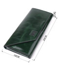 Добротний гаманець у два складення з натуральної гладкої шкіри GRANDE PELLE 22945 Зелений картинка, зображення, фото
