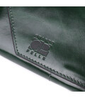 Добротный кошелек в два сложения из натуральной гладкой кожи GRANDE PELLE 22945 Зеленый фото, картинка, изображение