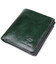 Компактный кошелек в два сложения из натуральной гладкой кожи GRANDE PELLE 22946 Зеленый фото, картинка, изображение