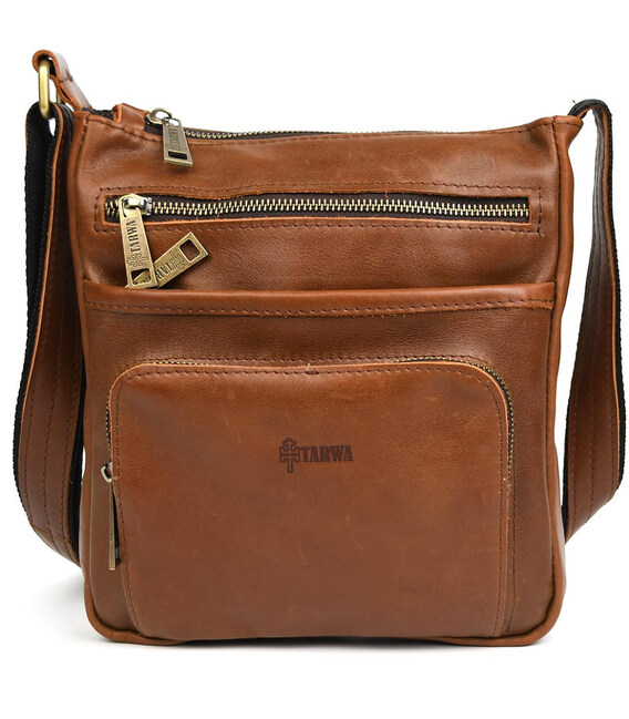 Чоловіча шкіряна сумка месенджер GB-1303-3md TARWA з кишенею фото, картинка, изображение