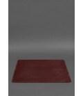Шкіряний килимок для ноутбука бордовий Crazy Horse картинка, зображення, фото
