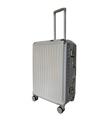 Чемодан Milano 013 средний M серебристый фото, картинка, изображение