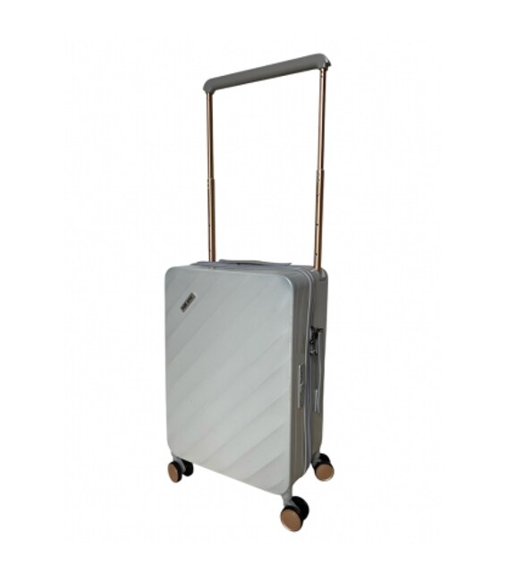 Чемодан Milano 015 маленький S серебристый фото, картинка, изображение