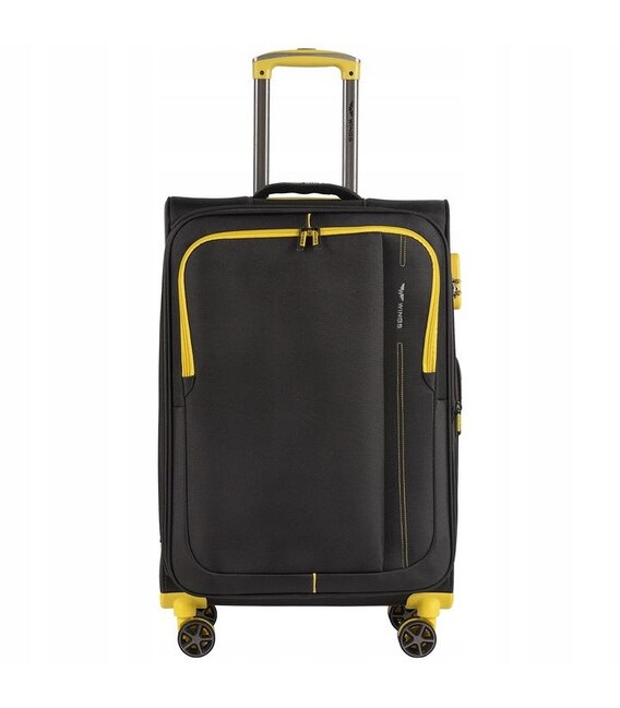 Чемодан Wings AVC01 Midi серый 4 колесный фото, картинка, изображение