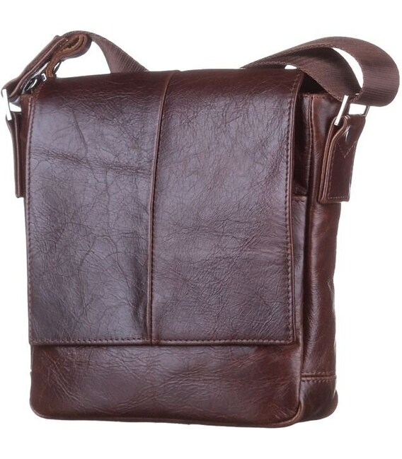 Сумка SHVIGEL 11042 шкіряна Коричнева картинка, зображення, фото