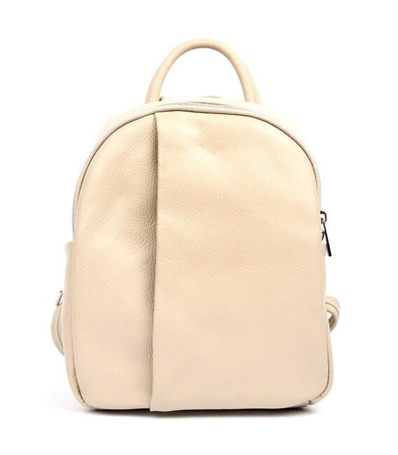 Шкіряний жіночий рюкзак капучино Virginia Conti Italy - VC3964fcap фото, картинка, изображение