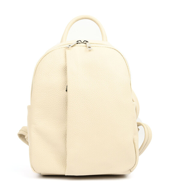 Шкіряний жіночий рюкзак бежевий Virginia Conti Italy - VC3964fbeige фото, картинка, изображение