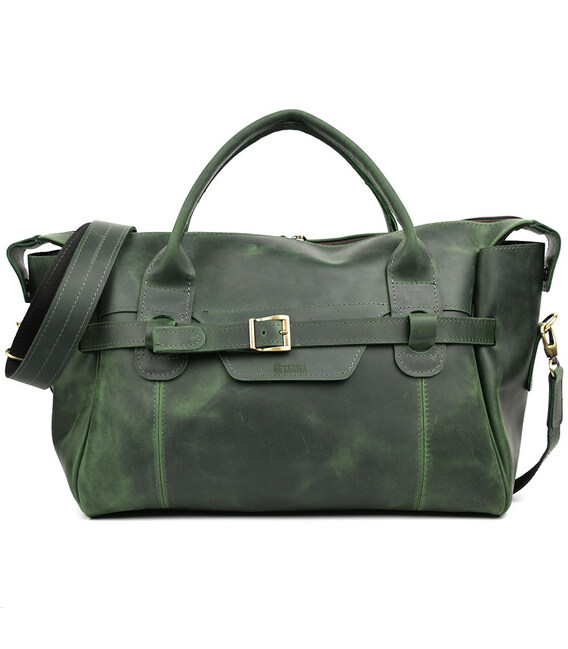 Шкіряна спортивна сумка TARWA RE-7079-3md зеленого кольору картинка, зображення, фото