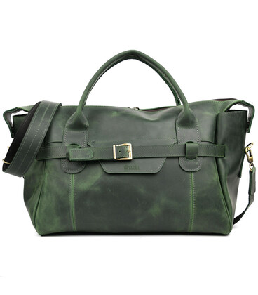 Шкіряна спортивна сумка TARWA RE-7079-3md зеленого кольору картинка, зображення, фото