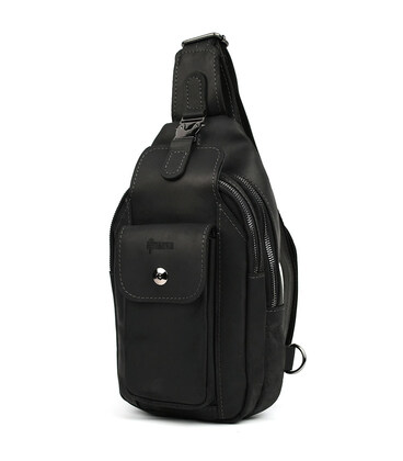 Модний рюкзак слінг на шлейку чорний TARWA RA-4007-3md картинка, зображення, фото
