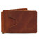 Затискач із монетницею шкіряний коньячний RB-hold2-3md TARWA картинка, зображення, фото