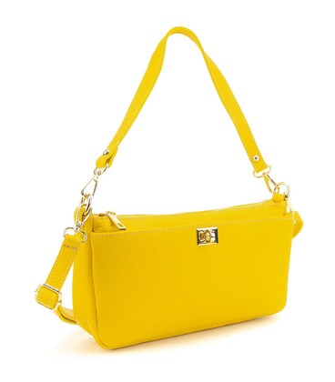 Компактне шкіряне жовте кросбоді Firenze Italy F-IT-9568Y картинка, зображення, фото