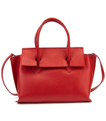 Шкіряна сумка середніх розмірів колір червоний Firenze Italy F-IT-76222R картинка, зображення, фото