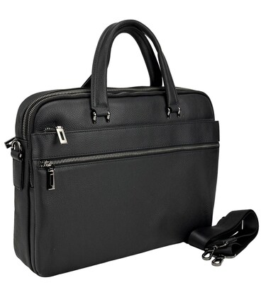 Мужская кожанная сумка для документов на два отдела Tiding Bag A25F-252311A фото, картинка, изображение