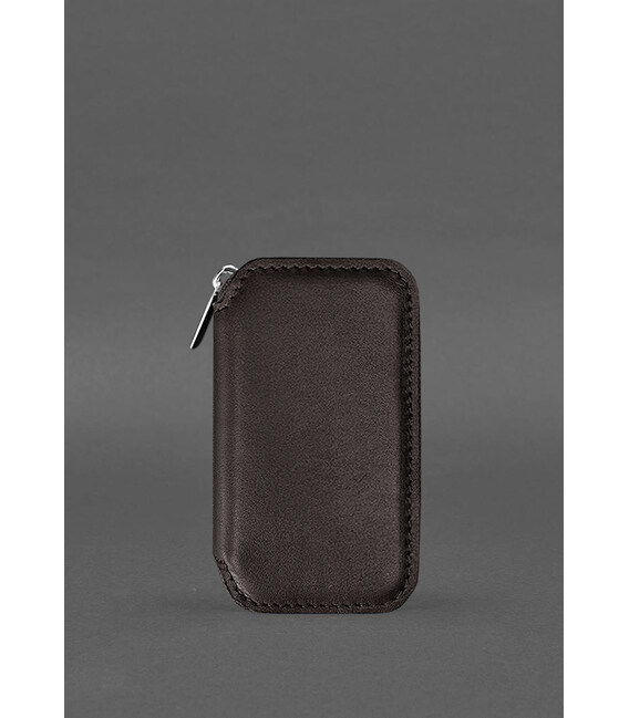 Шкіряна кишенькова ключниця 6.0 PREMIUM темно-коричнева картинка, зображення, фото