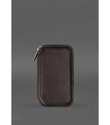 Шкіряна кишенькова ключниця 6.0 PREMIUM темно-коричнева картинка, зображення, фото