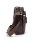 Шкіряний компактний чоловічий месенджер коричневий Tiding Bag M56-0080C картинка, зображення, фото