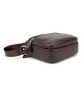 Шкіряний компактний чоловічий месенджер коричневий Tiding Bag M56-0080C картинка, зображення, фото