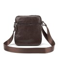 Шкіряний компактний чоловічий месенджер коричневий Tiding Bag M56-0080C картинка, зображення, фото