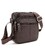 Кожаный компактный мужской мессенджер коричневый Tiding Bag M56-0080C фото, картинка, изображение