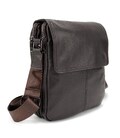 Кожаный мессенджер с клапаном на два отдела Tiding Bag M56-3508C фото, картинка, изображение
