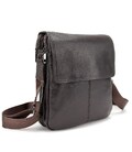 Кожаный мессенджер с клапаном на два отдела Tiding Bag M56-3508C фото, картинка, изображение