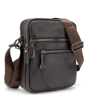 Чоловіча шкіряна сумка через плече Tiding Bag M56-3646-1C картинка, зображення, фото