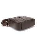 Шкіряний маленький чоловічий месенджер коричневий Tiding Bag M56-0187C картинка, зображення, фото