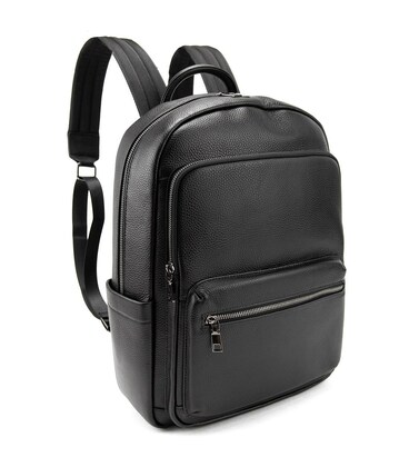 Чоловічий шкіряний рюкзак чорний Tiding Bag A25F-131419A картинка, зображення, фото