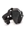 Вместительная кожаная сумка на пояс черная Tiding Bag M56-2030A фото, картинка, изображение