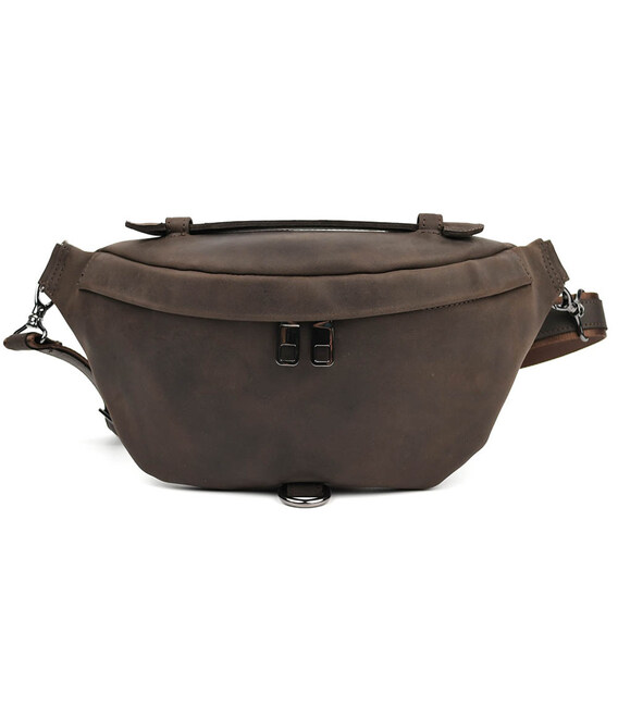 Жіноча шкіряна бананка напоясна сумка Limary Lim-061RC крейзі хорс фото, картинка, изображение