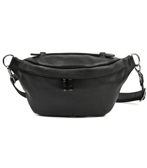 Жіноча шкіряна бананка напоясна сумка Limary Lim-061FA чорний флотар картинка, зображення, фото