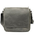 Чоловіча шкіряна сумка через плече RJ-0002-3md TARWA сіра фото, картинка, изображение