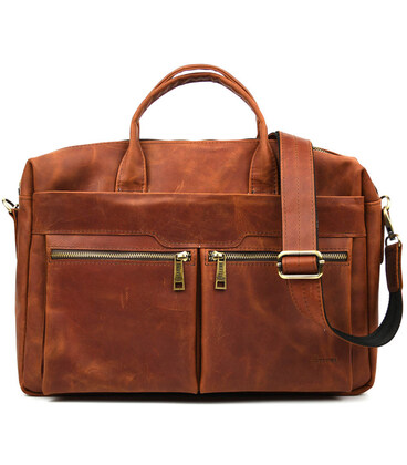 Сумка для ноутбука 15-17 дюймів коньячна TARWA RB-7122-3mdL картинка, зображення, фото