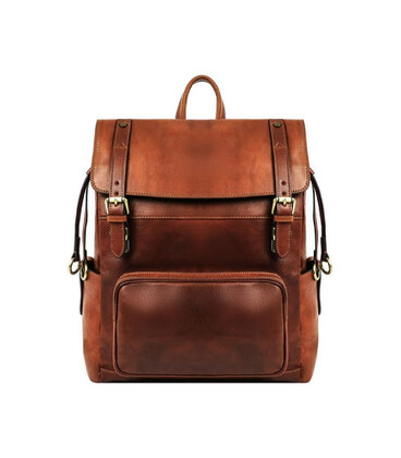 Шкіряний рюкзак - The Good Earth - Коньячно-коричневий матовий колір - Time Resistance 5232301 картинка, зображення, фото