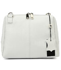 Сумка жіноча через плече 702702 Grande Pelle біла з ключницею картинка, зображення, фото