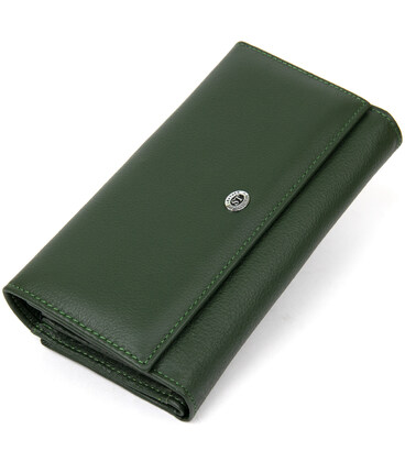 Оригинальный женский кошелек ST Leather 19389 Зеленый фото, картинка, изображение
