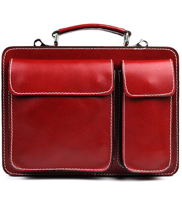 Шкіряний жіночий портфель Firenze FR7007R бордовий (уцінка) картинка, зображення, фото